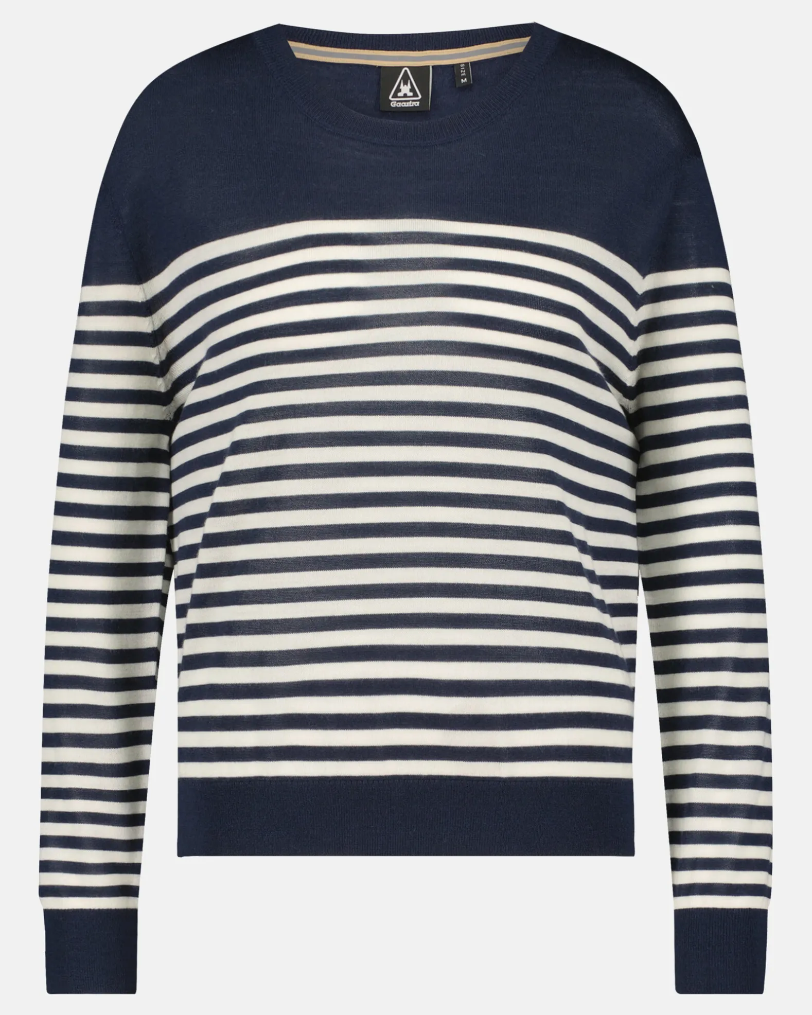 Luxueuze 100% Merino Smerlada Gestreepte Blouse