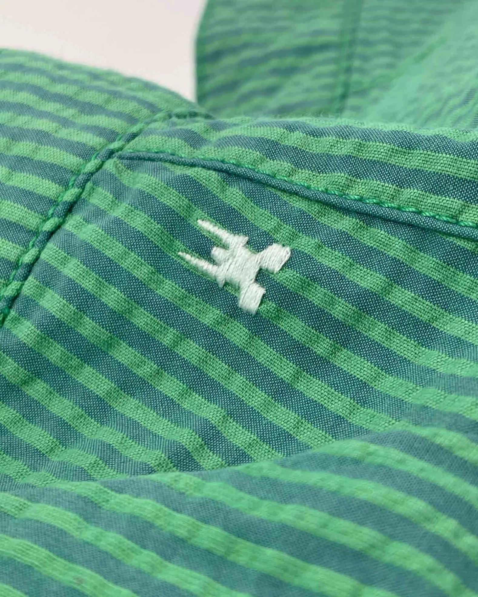 Nantes Seersucker Island Green